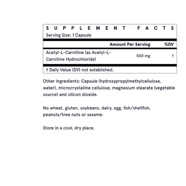 Acetyl L-Carnitine 500 mg